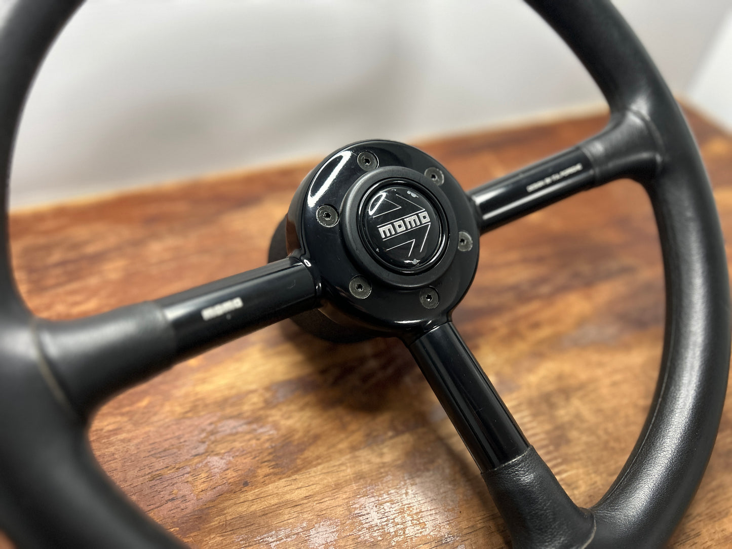 Momo Design By F.A Porsche Leather Steering Wheel - Black