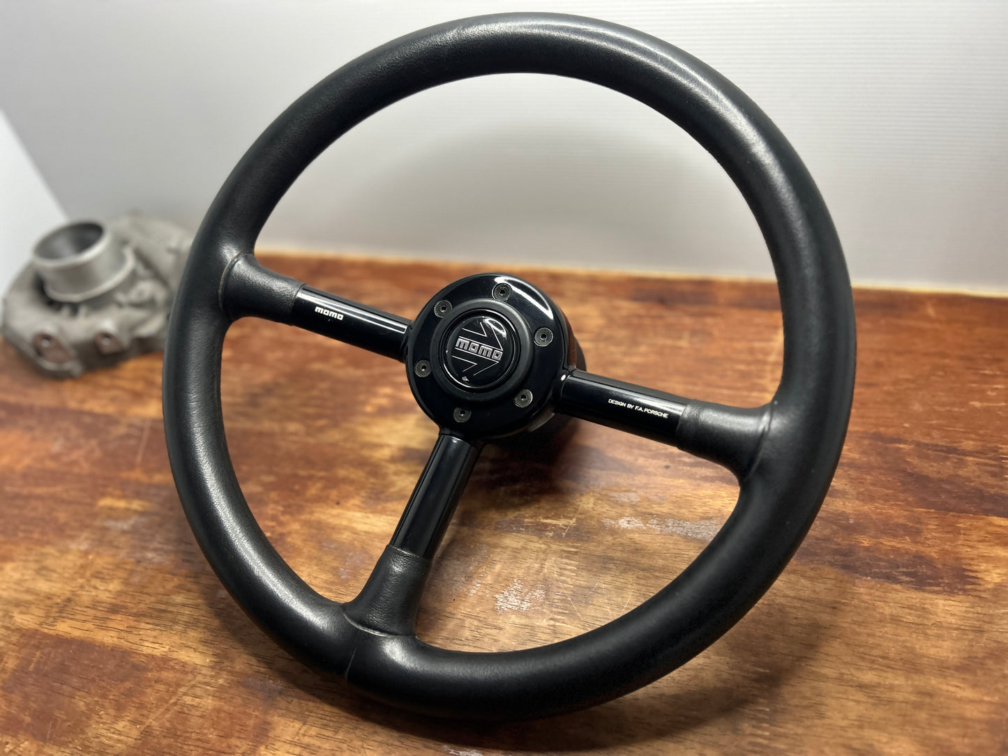 Momo Design By F.A Porsche Leather Steering Wheel - Black
