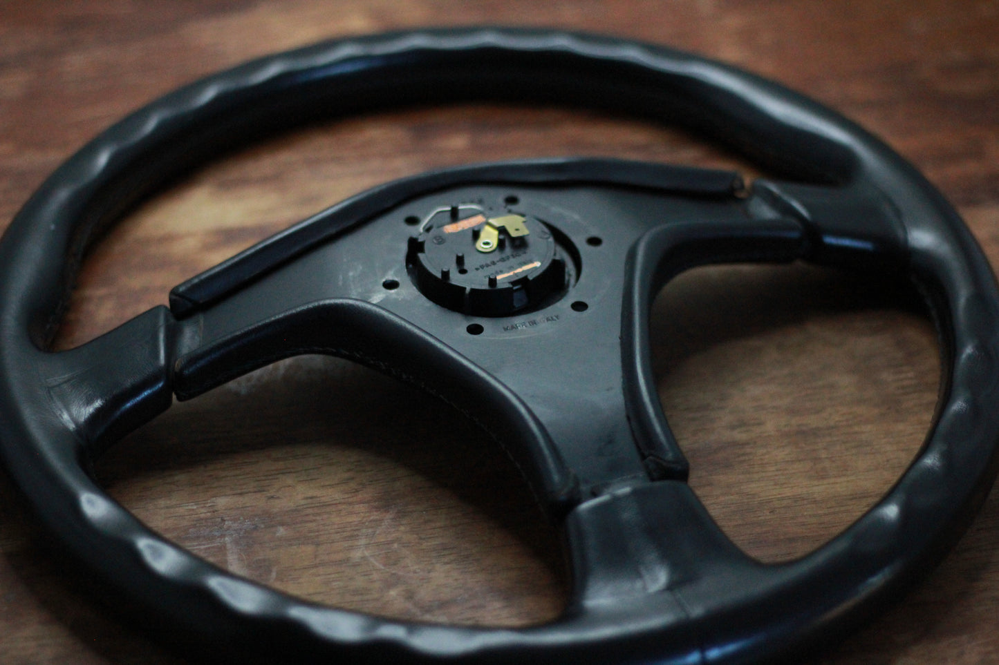 Nardi Gara 3 Leather Steering Wheel - Black/HSV