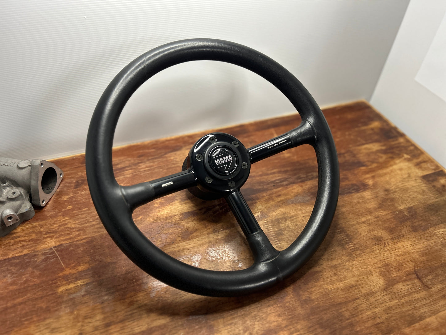 Momo Design By F.A Porsche Leather Steering Wheel - Black