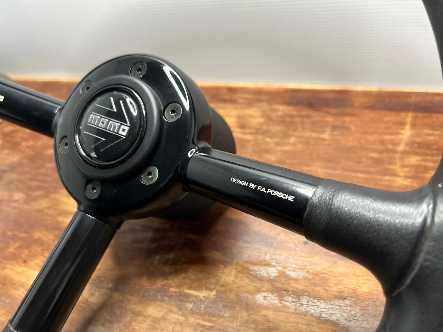 Momo Design By F.A Porsche Leather Steering Wheel - Black