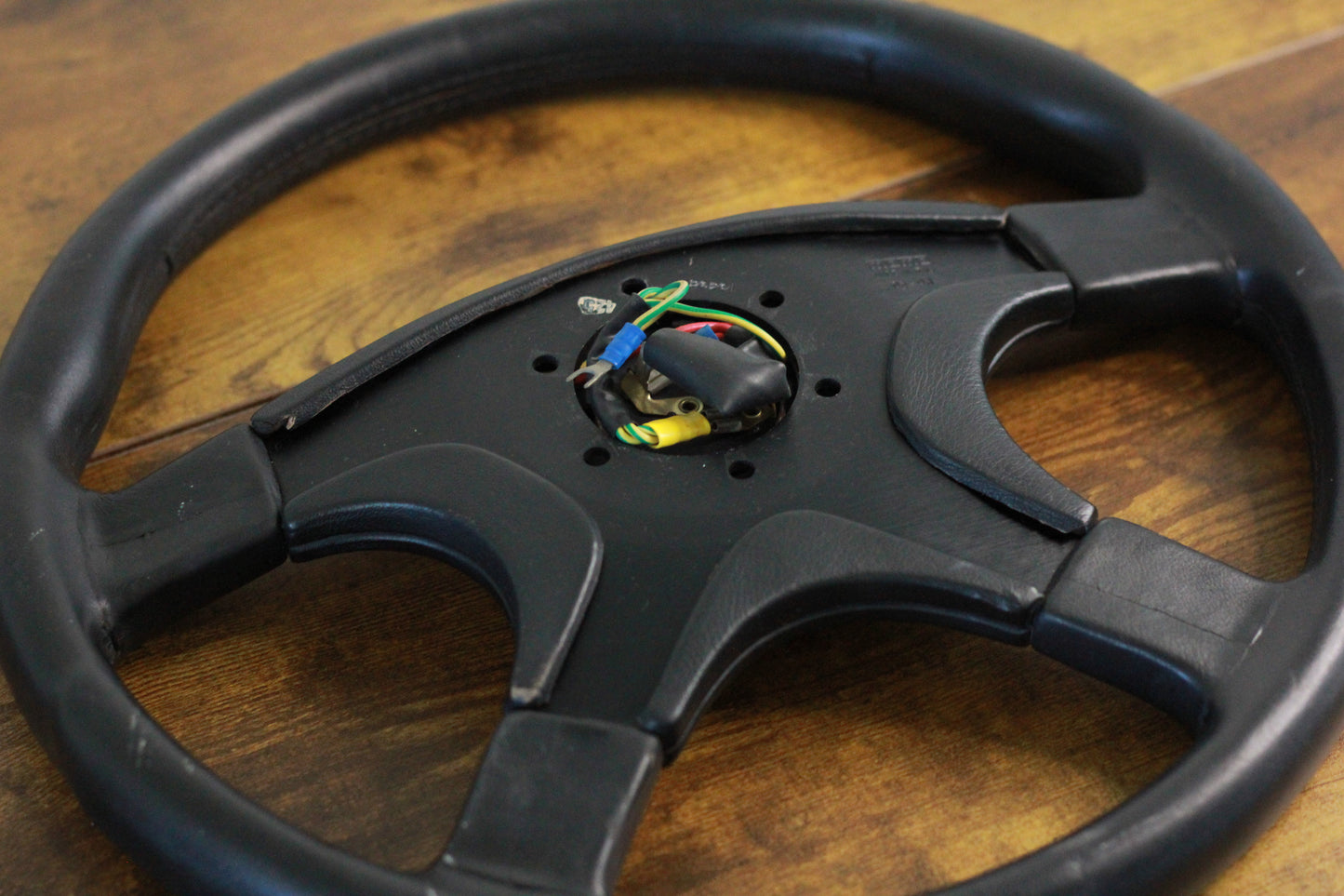 VN Group A Style Steering Wheel 350mm Momo Ghibli 4 Spoke - Black 93