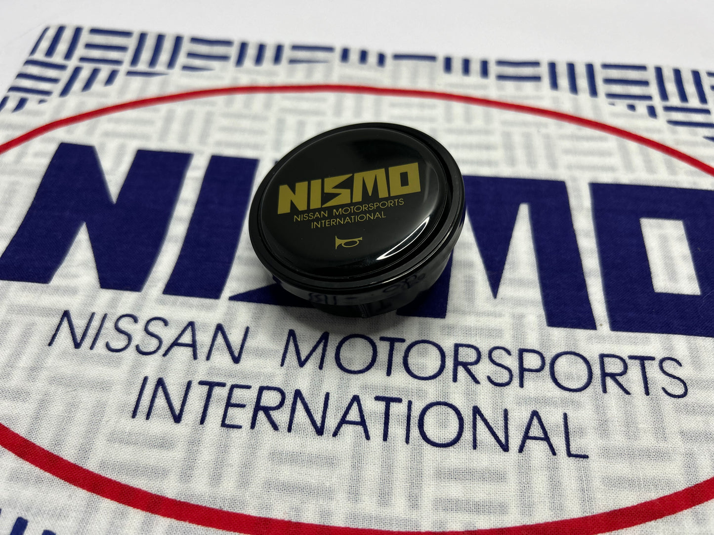 Nismo Old Logo Horn Button - Black