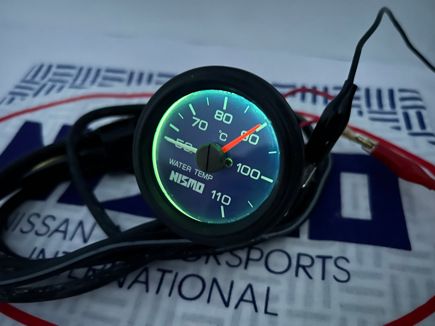 Nismo Old Logo 52mm Water Temperature Gauge - Purple Face