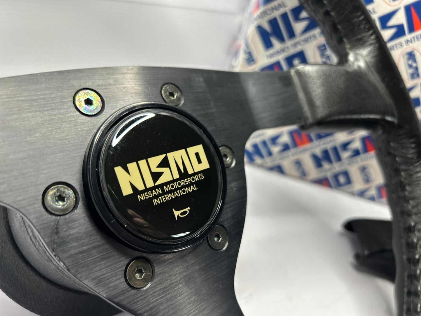 Genuine Nismo 365A Leather Steering Wheel, Horn Button & Horn Pad - Black