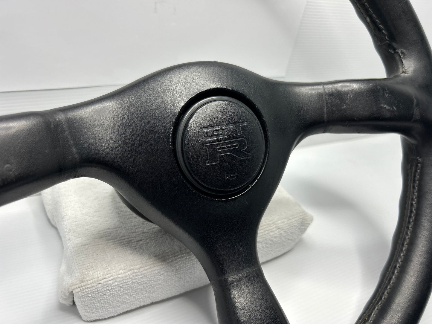 Nissan Skyline R32 GT-R Series 1 Leather Steering Wheel - Black
