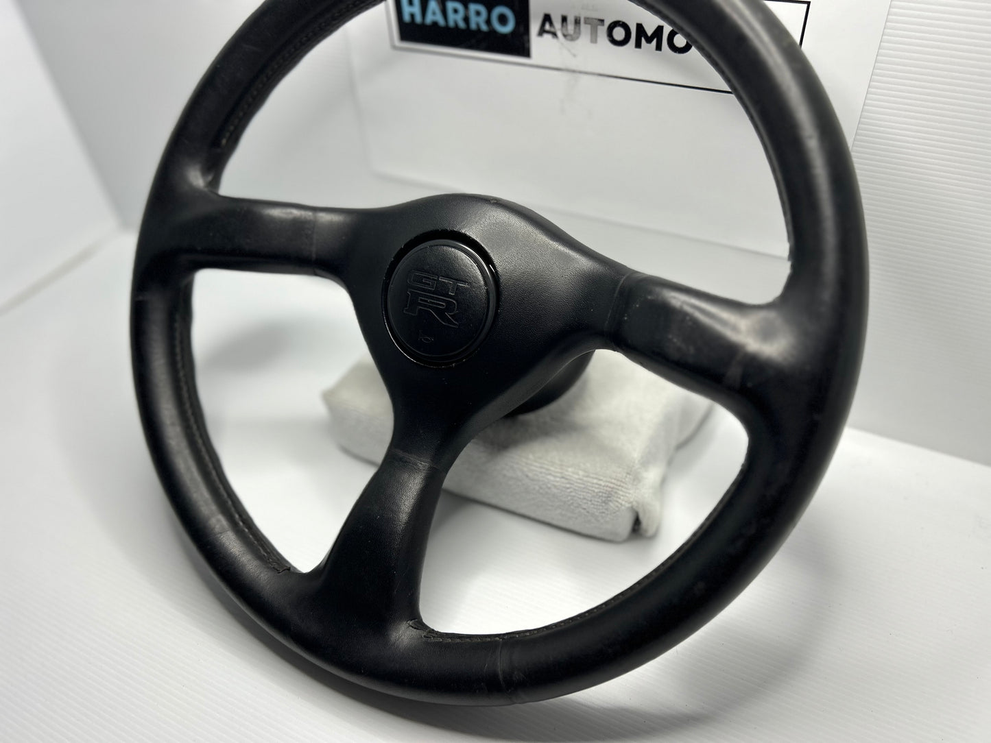 Nissan Skyline R32 GT-R Series 1 Leather Steering Wheel - Black