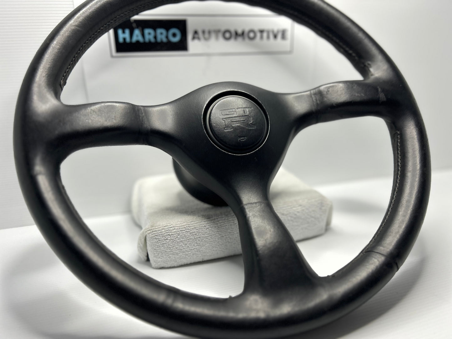Nissan Skyline R32 GT-R Series 1 Leather Steering Wheel - Black