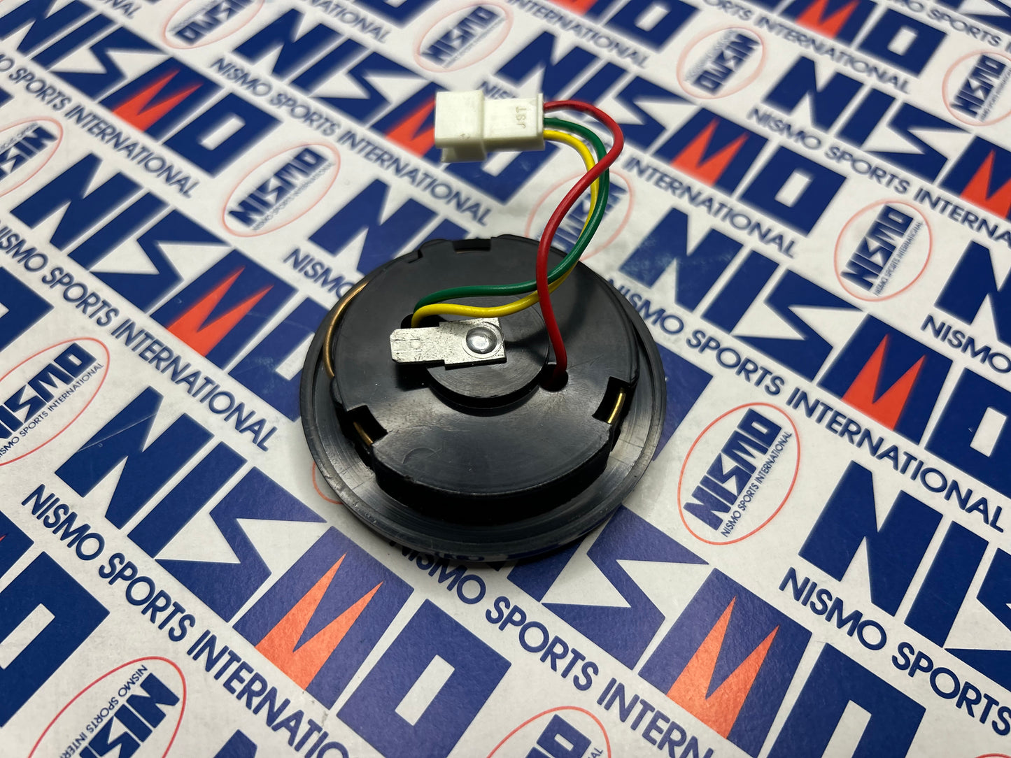 Vintage Nismo Old Logo Cruise Control Horn Button - Blue/Red