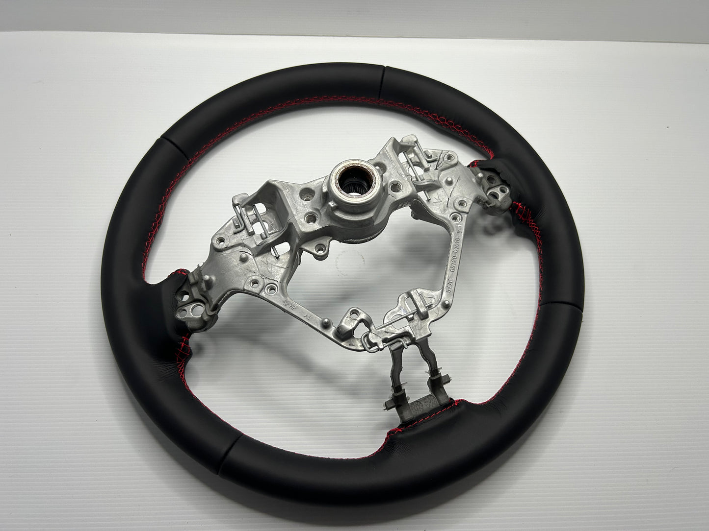 TOYOTA GR86 ZN8 Genuine Leather Steering Wheel - Black / Red Stitch