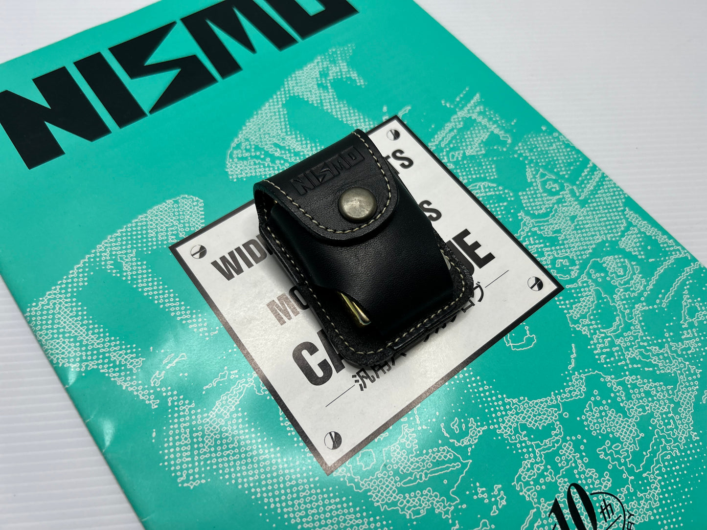 Vintage Nismo Old Logo Zippo with Leather Case