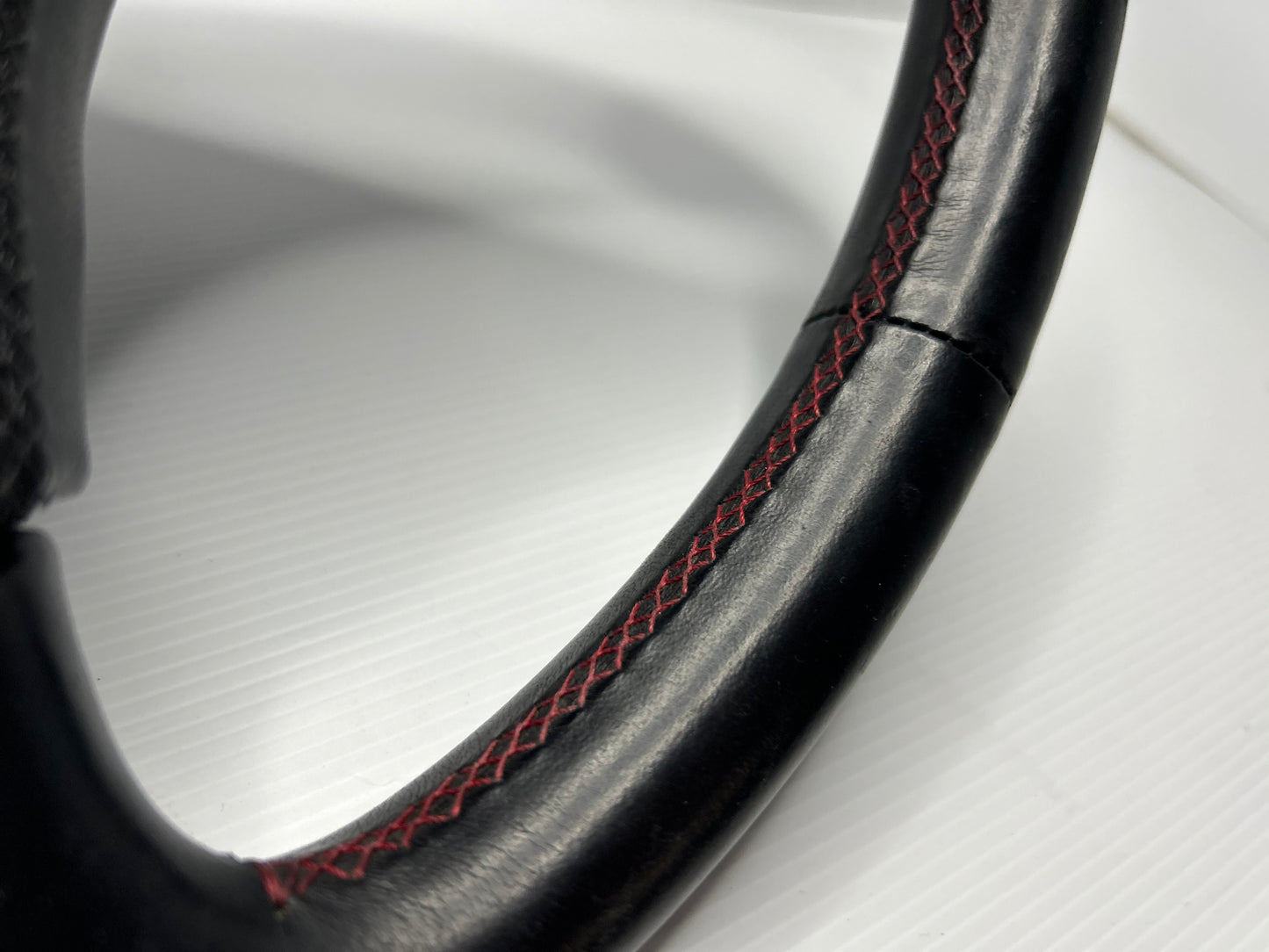 WRX GC8 Sti Nardi Leather Steering Wheel - Red Stitch