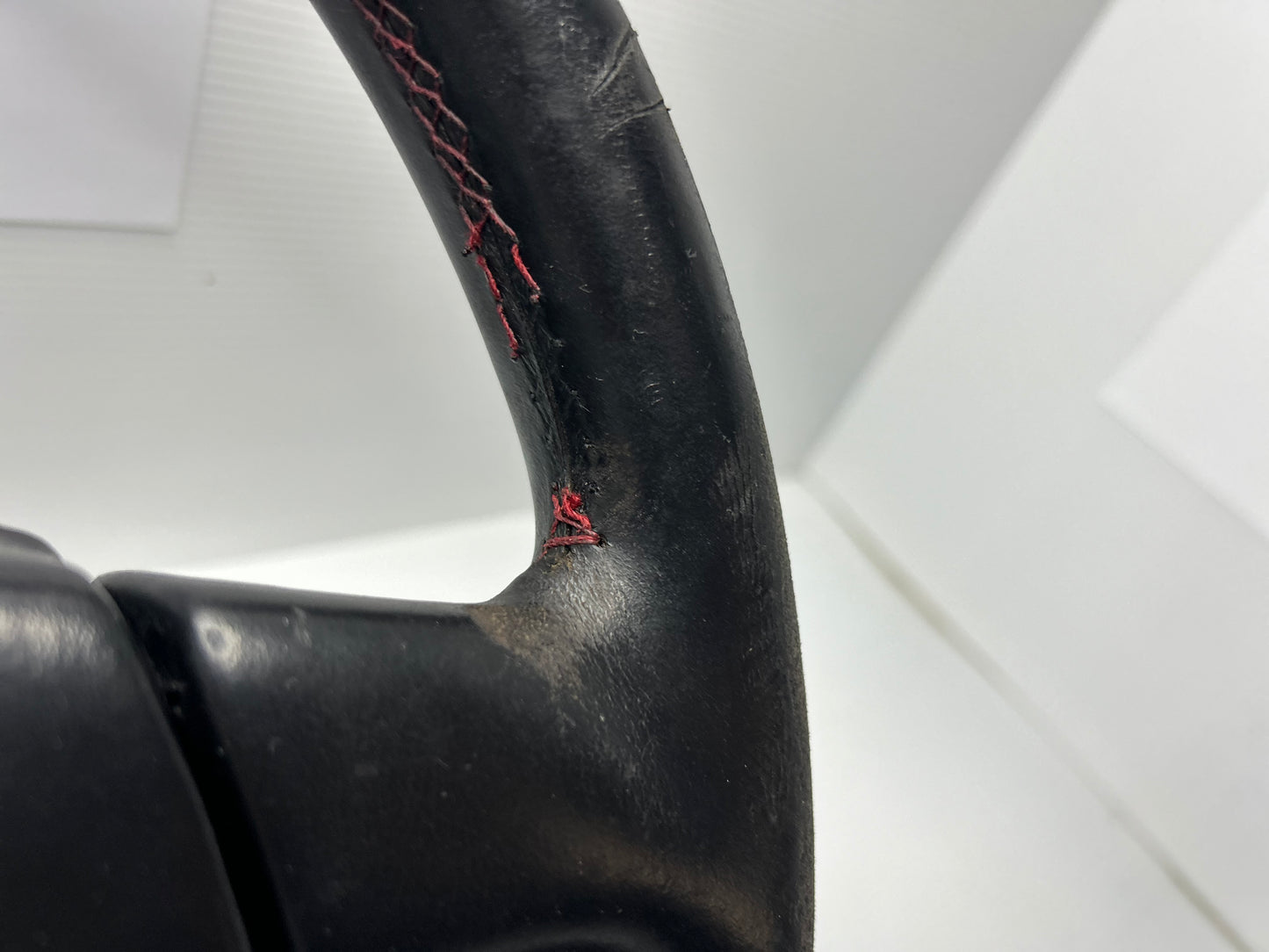 WRX GC8 Sti Nardi Leather Steering Wheel - Red Stitch