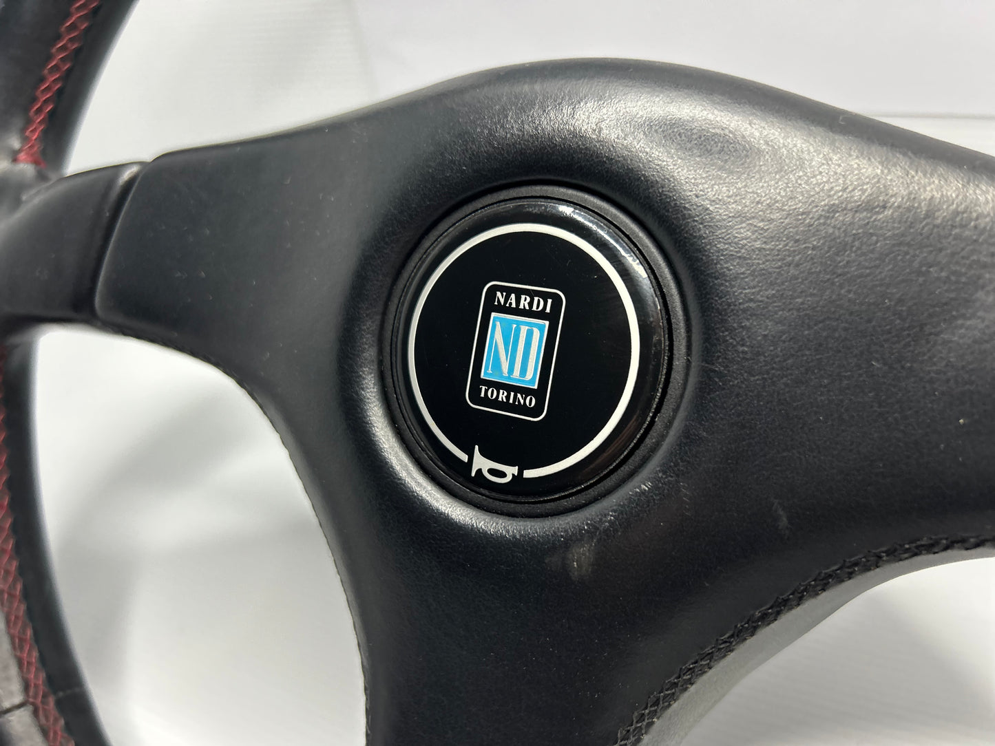 WRX GC8 Sti Nardi Leather Steering Wheel - Red Stitch