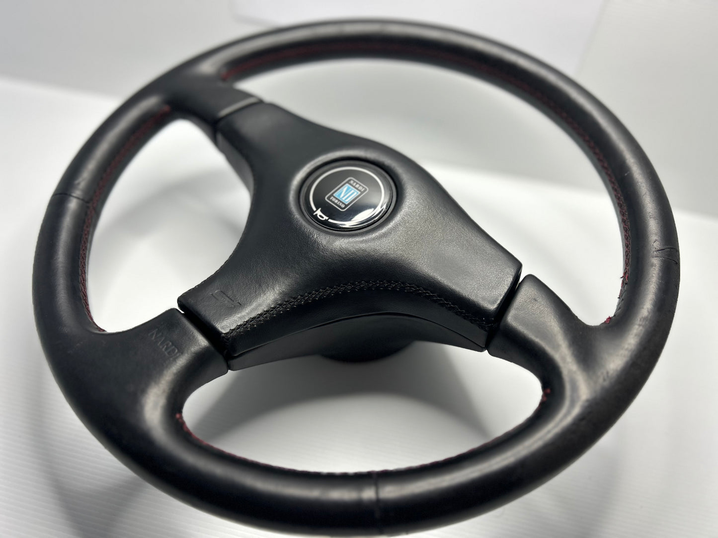 WRX GC8 Sti Nardi Leather Steering Wheel - Red Stitch