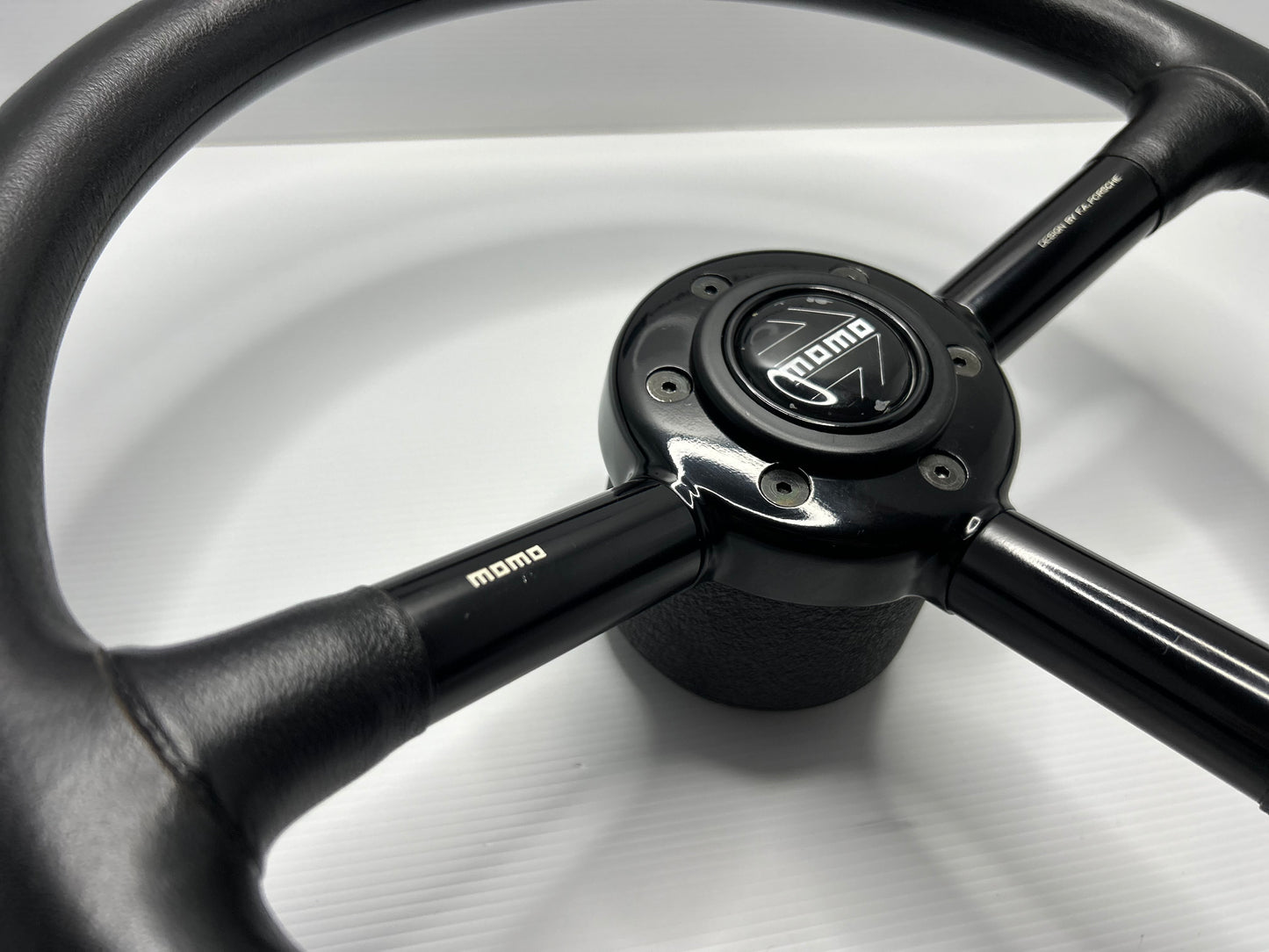 Momo Design By F.A Porsche Leather Steering Wheel - Black