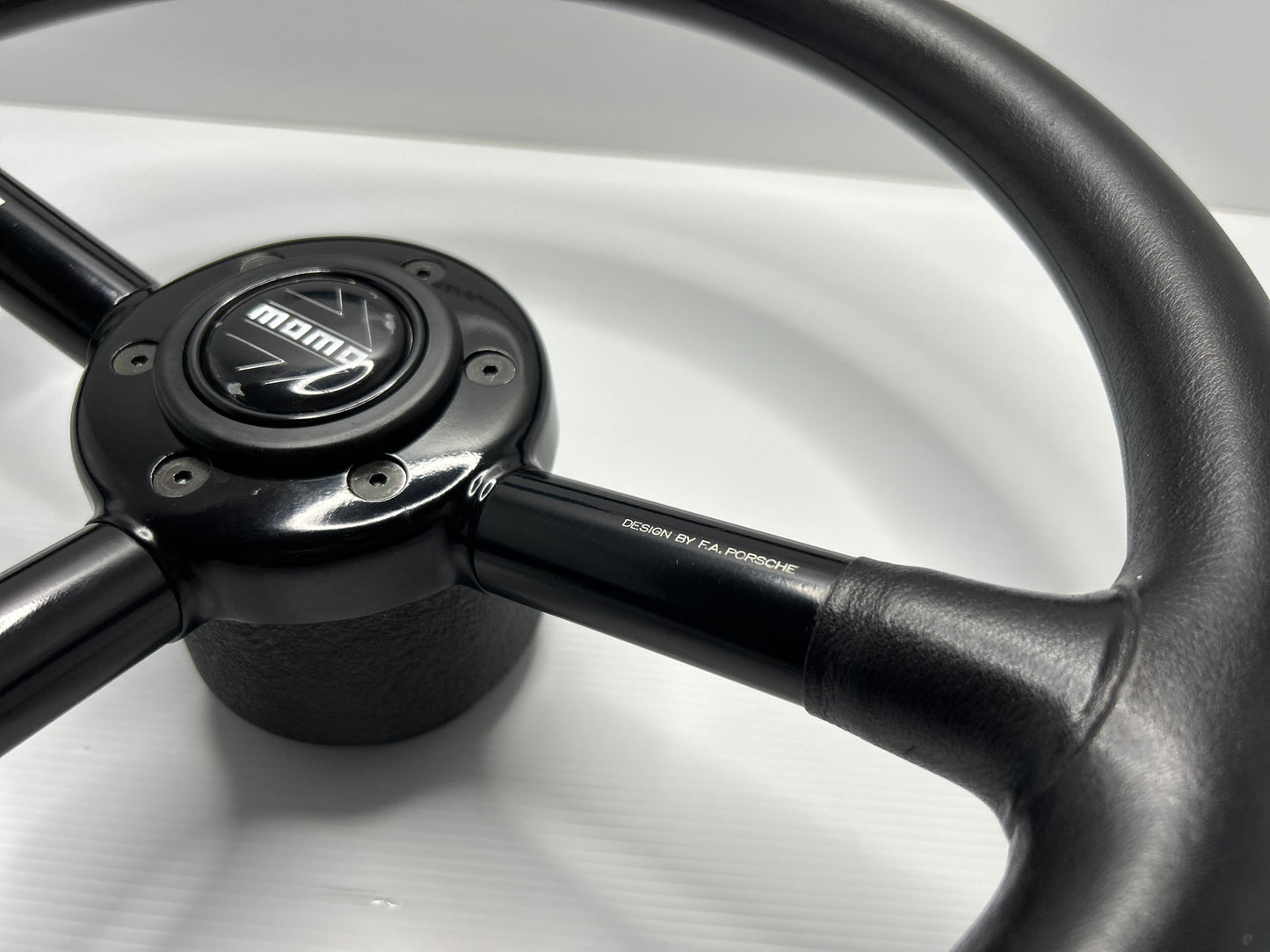 Momo Design By F.A Porsche Leather Steering Wheel - Black