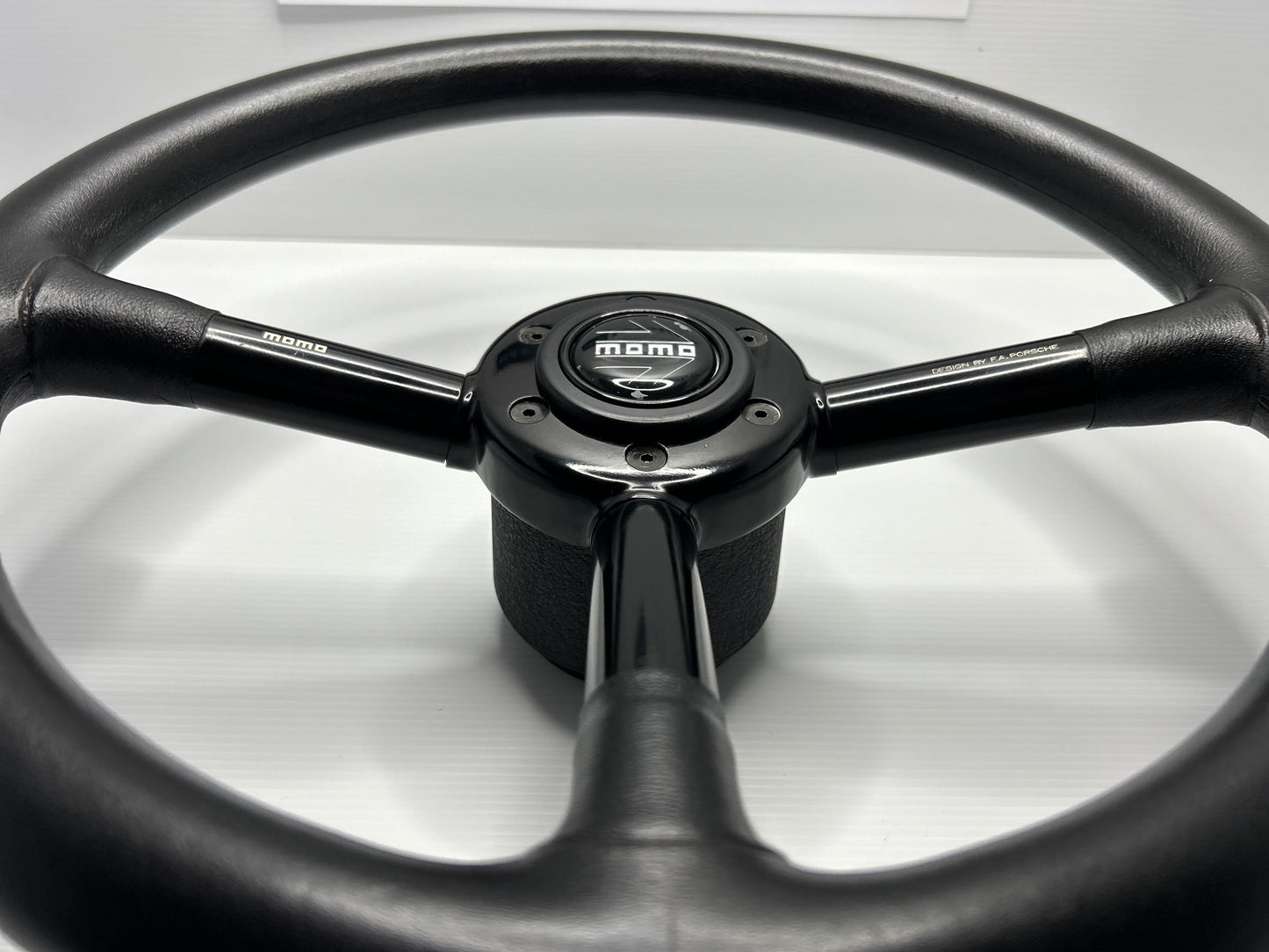 Momo Design By F.A Porsche Leather Steering Wheel - Black