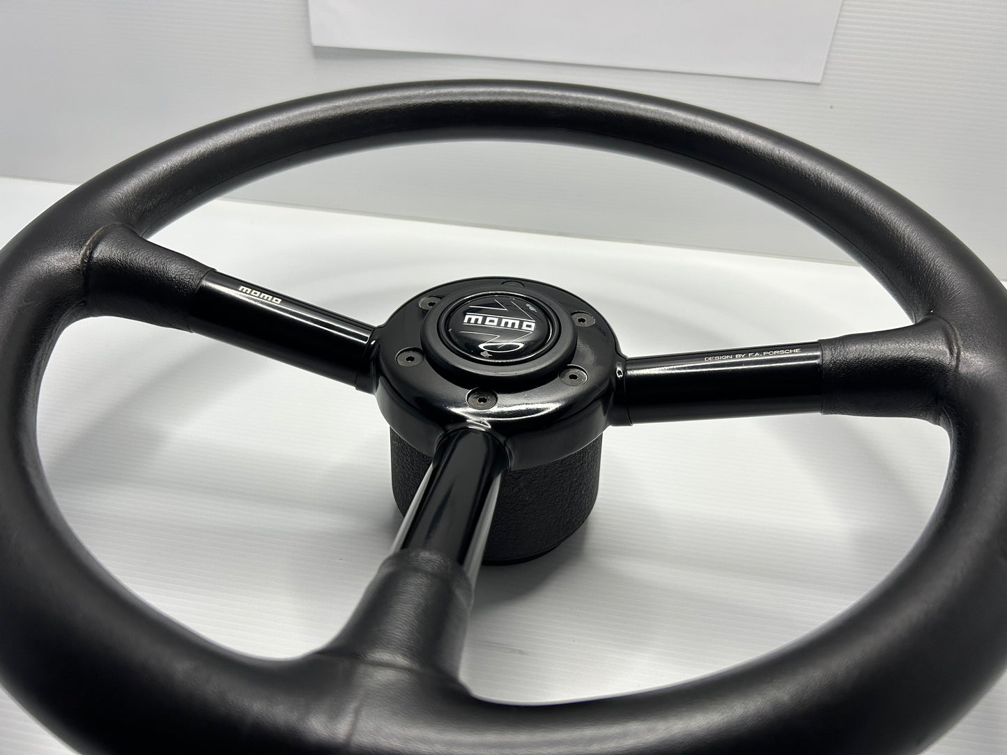 Momo Design By F.A Porsche Leather Steering Wheel - Black
