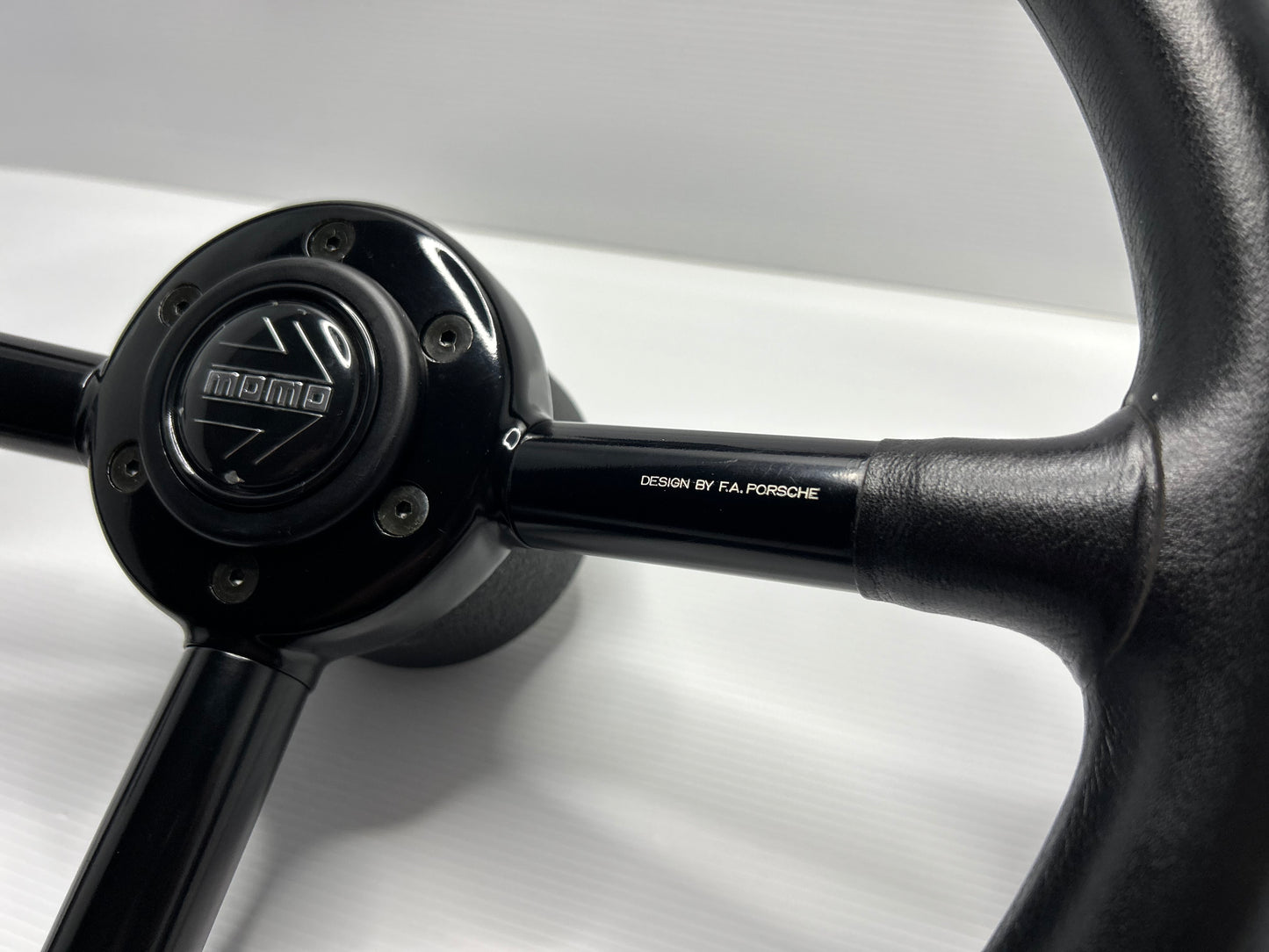 Momo Design By F.A Porsche Leather Steering Wheel - Black