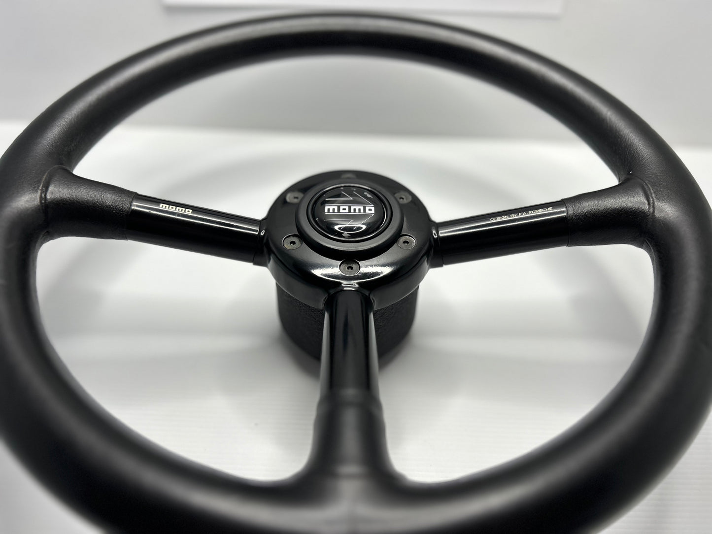 Momo Design By F.A Porsche Leather Steering Wheel - Black
