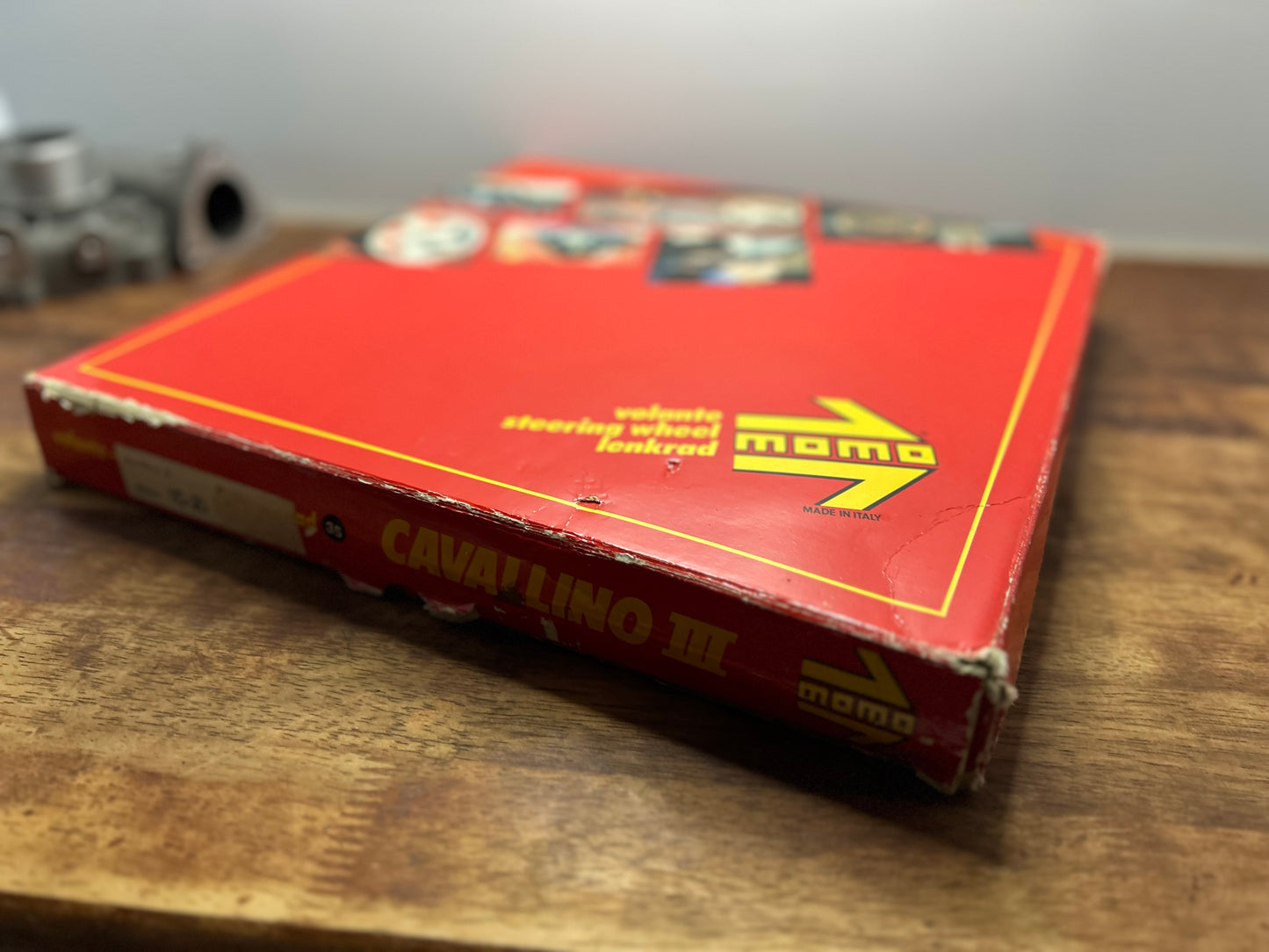 Ferrari New Old Stock Momo Cavallino 3 Leather Steering Wheel 350mm - Black
