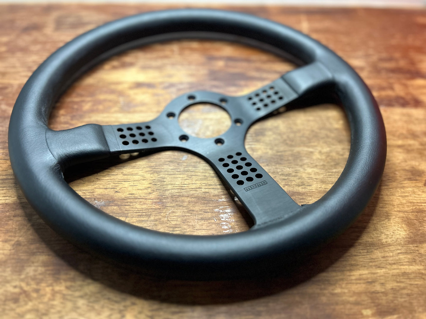 Ferrari New Old Stock Momo Cavallino 3 Leather Steering Wheel 350mm - Black
