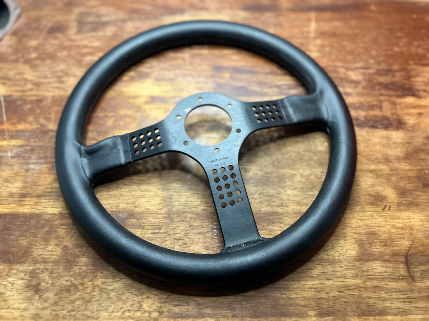Ferrari New Old Stock Momo Cavallino 3 Leather Steering Wheel 350mm - Black