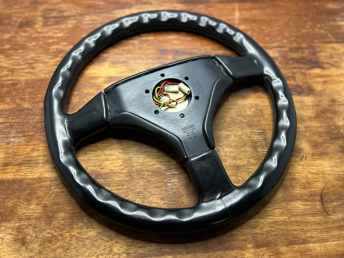 Lancia Delta HF Integrale Evoluzione MOMO Leather Steering Wheel - Black