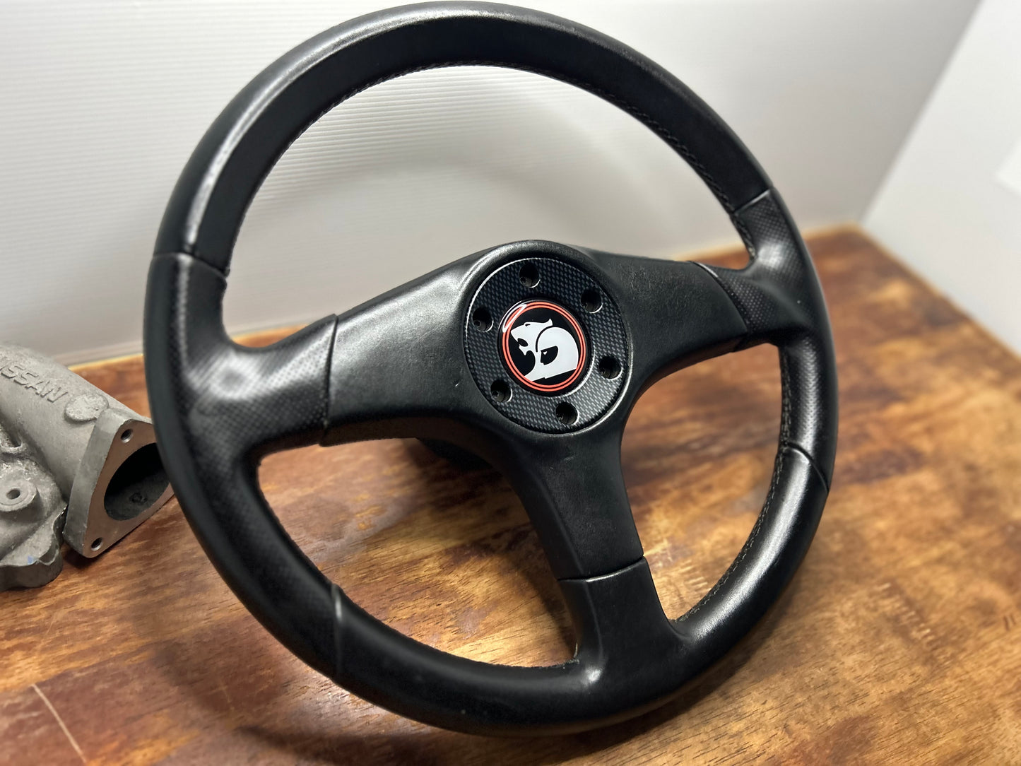 Italvolanti Leather Steering Wheel 350mm - Black / HSV