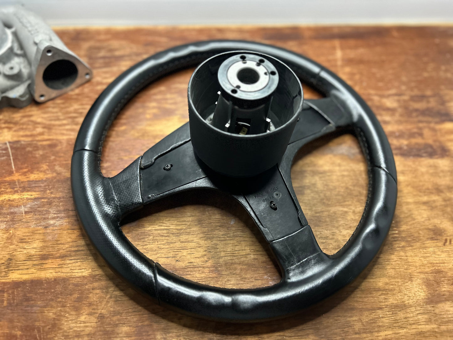 Italvolanti Leather Steering Wheel 350mm - Black / HSV