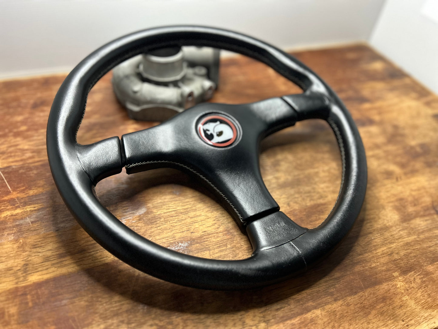 Nardi Gara 3 Leather Steering Wheel - Black/HSV