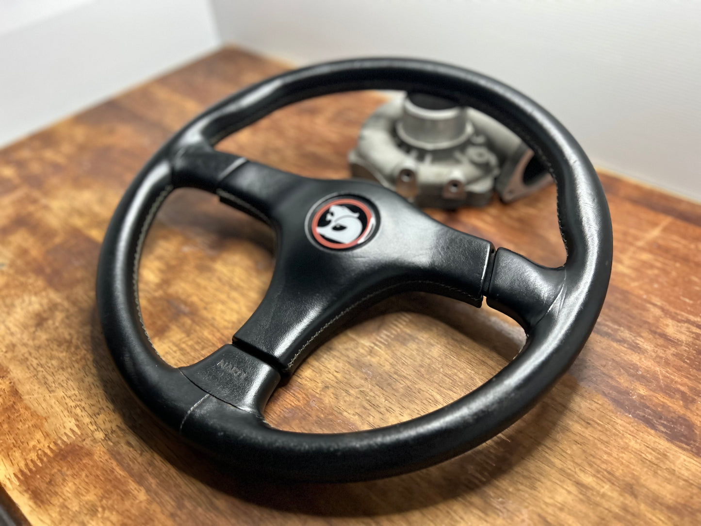 Nardi Gara 3 Leather Steering Wheel - Black/HSV