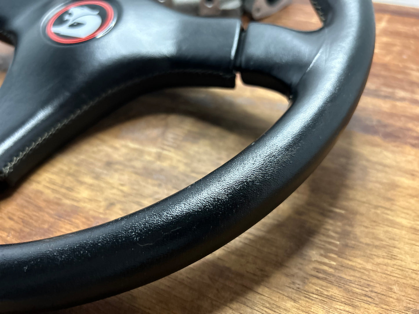 Nardi Gara 3 Leather Steering Wheel - Black/HSV