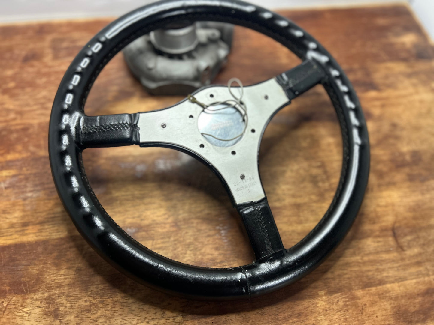Italvolanti Formel 365mm Leather Steering Wheel Mazda Rx7 - Black