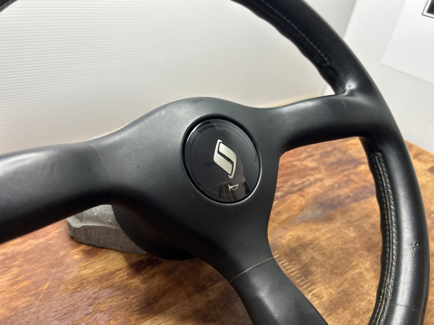 Nissan Skyline R32 GTS-T Series 1 Leather Steering Wheel - Black