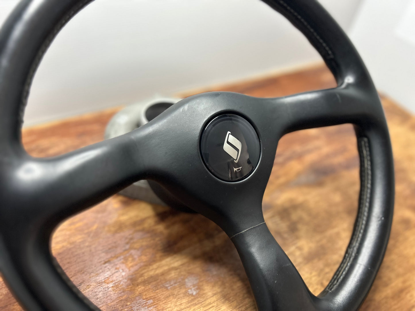 Nissan Skyline R32 GTS-T Series 1 Leather Steering Wheel - Black