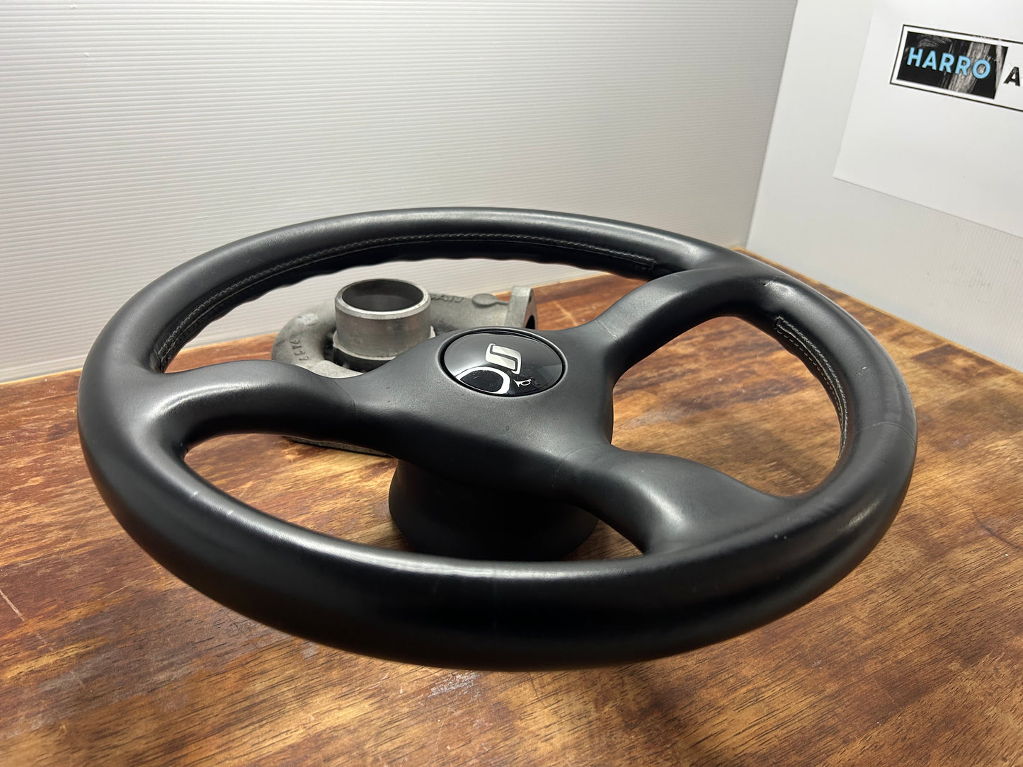 Nissan Skyline R32 GTS-T Series 1 Leather Steering Wheel - Black