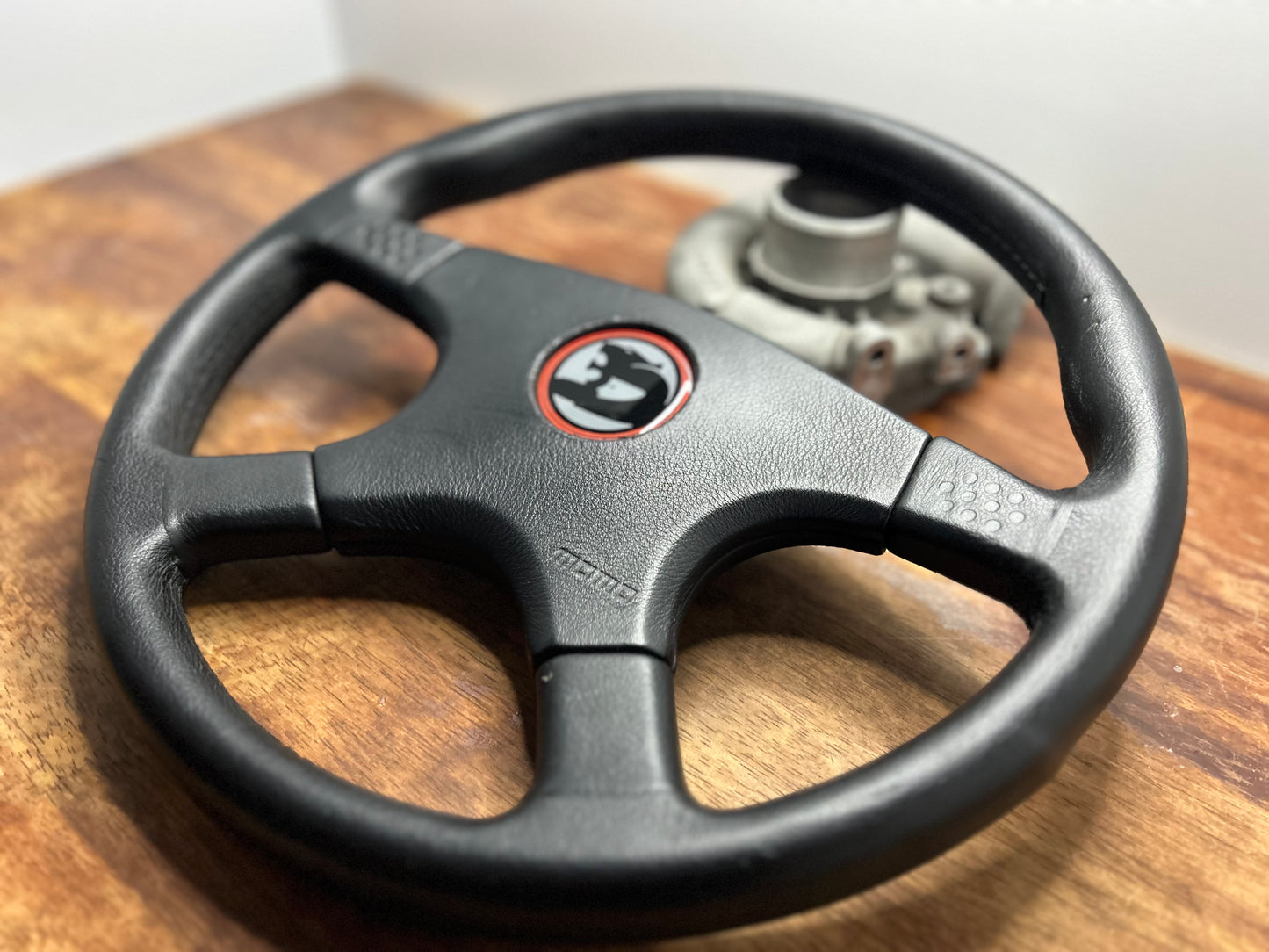 VN Group A Style Steering Wheel 360mm Momo Ghibli 4 Spoke - Black