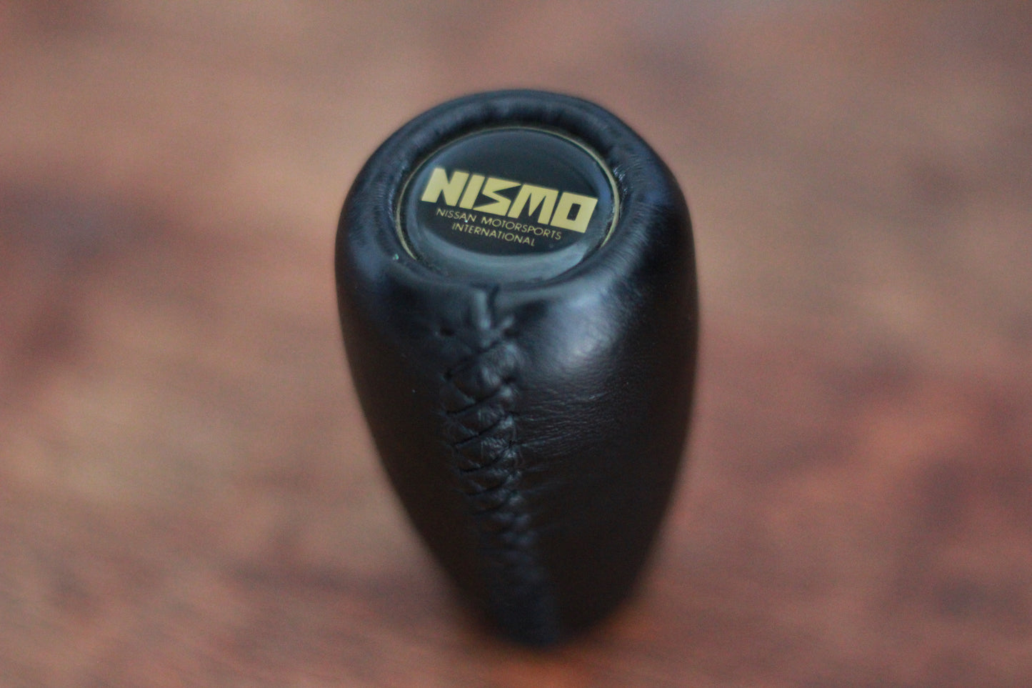 Genuine Vintage Nismo Old Logo Leather Shift Knob - Black