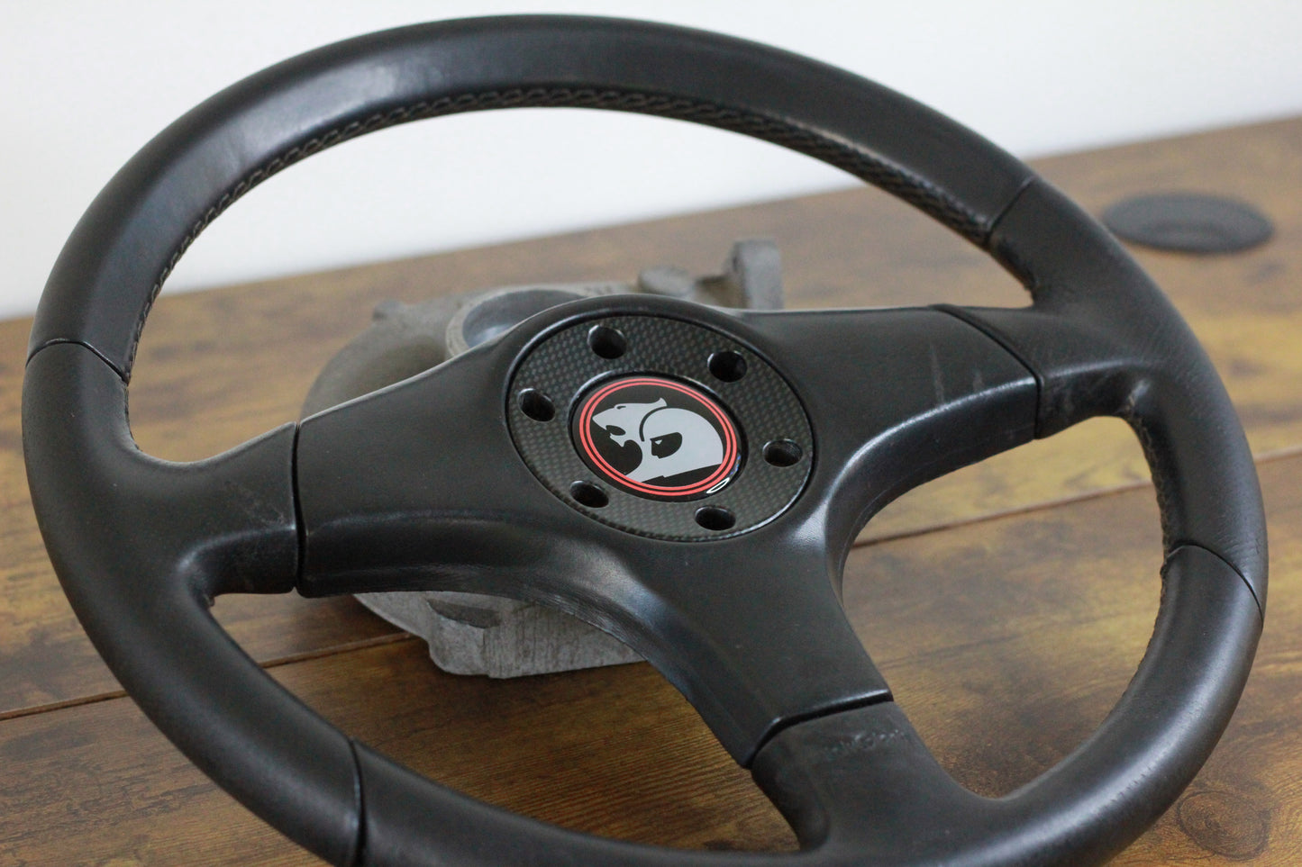Italvolanti Leather Steering Wheel 350mm - Black / HSV