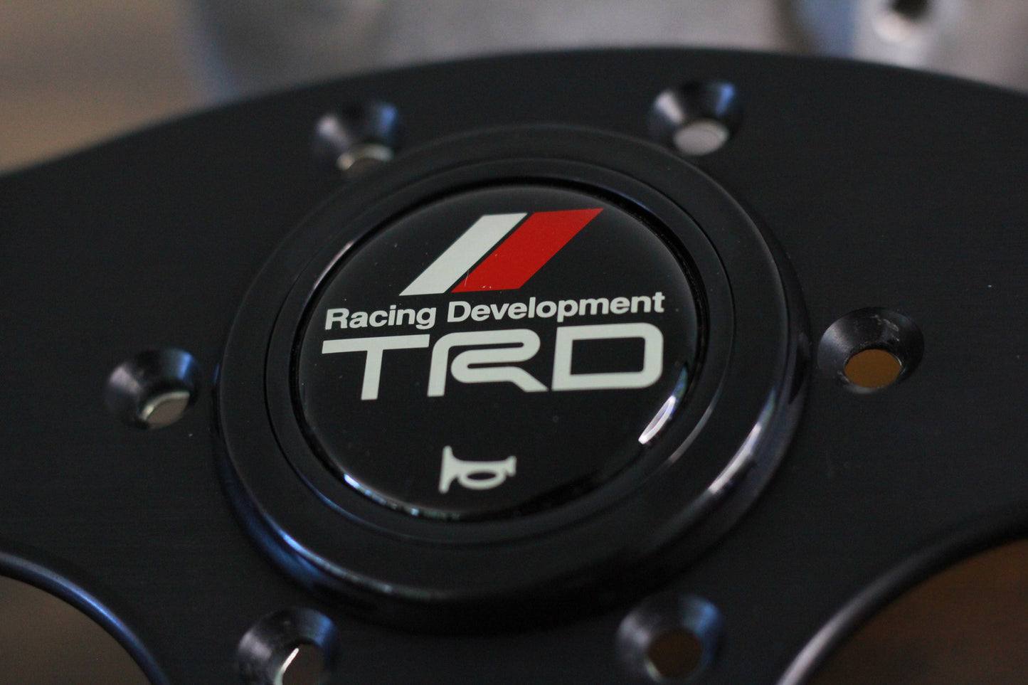 Nardi TRD Challenge 350 Leather Steering Wheel 350mm - Black/ Red