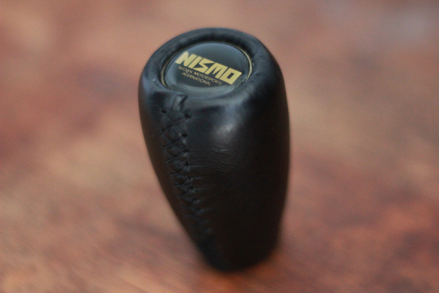 Genuine Vintage Nismo Old Logo Leather Shift Knob - Black