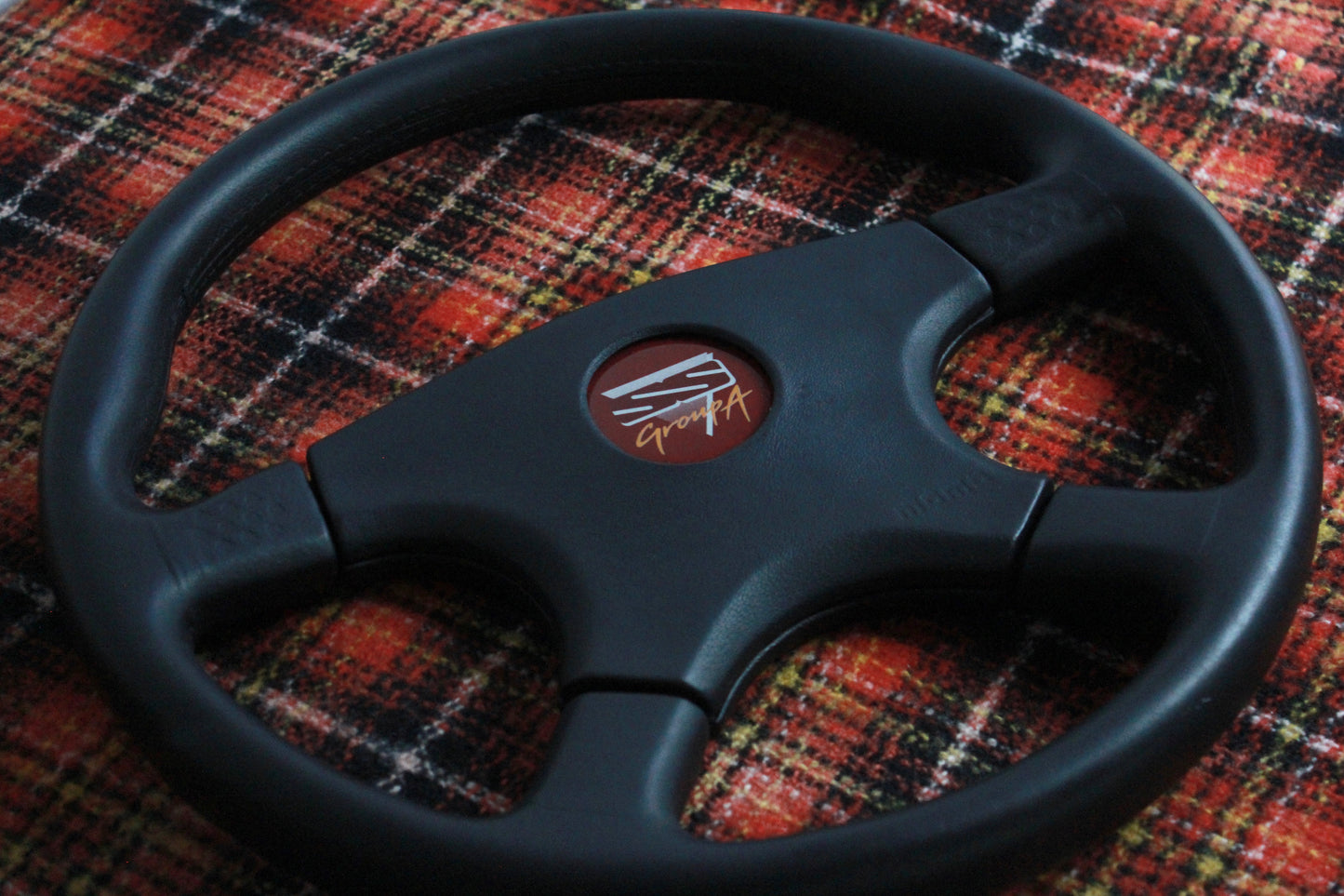 VN Group A HSV Style Steering Wheel 350mm Momo Ghibli 4 Spoke - Black