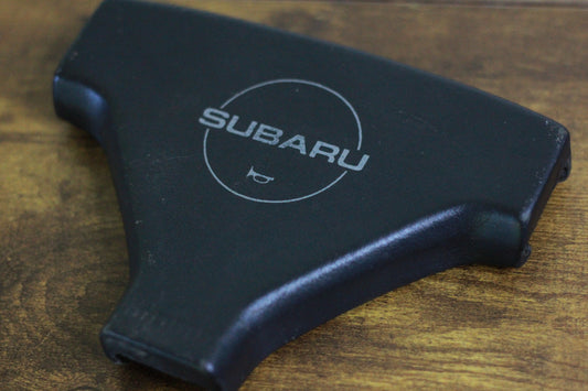 MOMO 3 Spoke Leather Horn Pad Subaru - Black