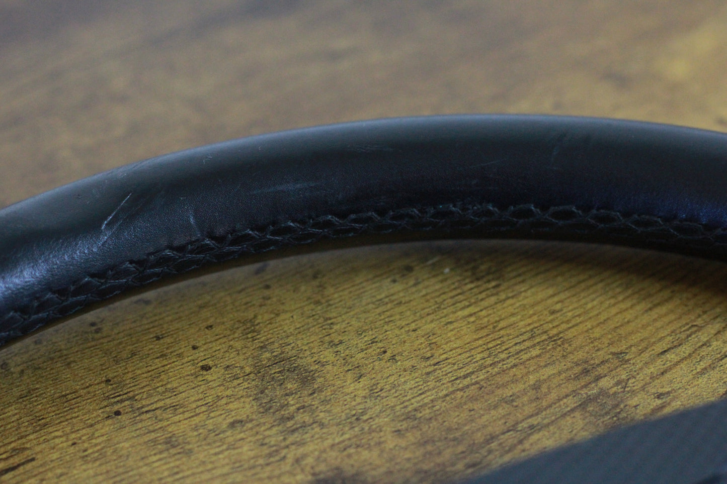 Italvolanti Leather Steering Wheel 350mm - Black / Carbon