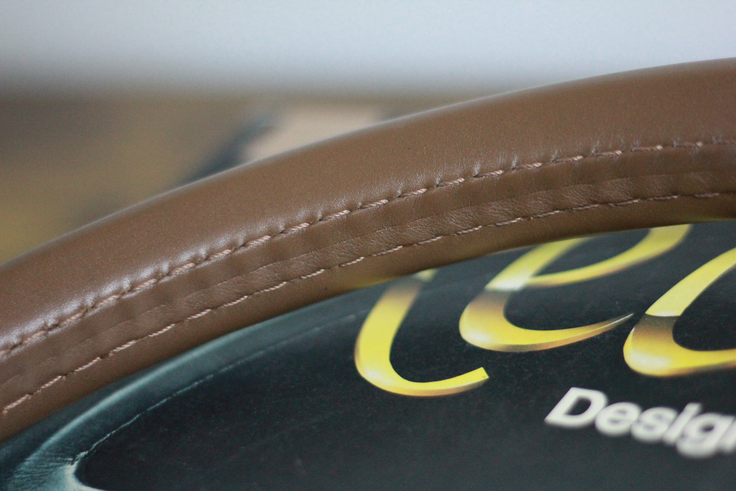 Personal Design Giugiaro Leather Steering Wheel Horn Pad 365mm - Brown