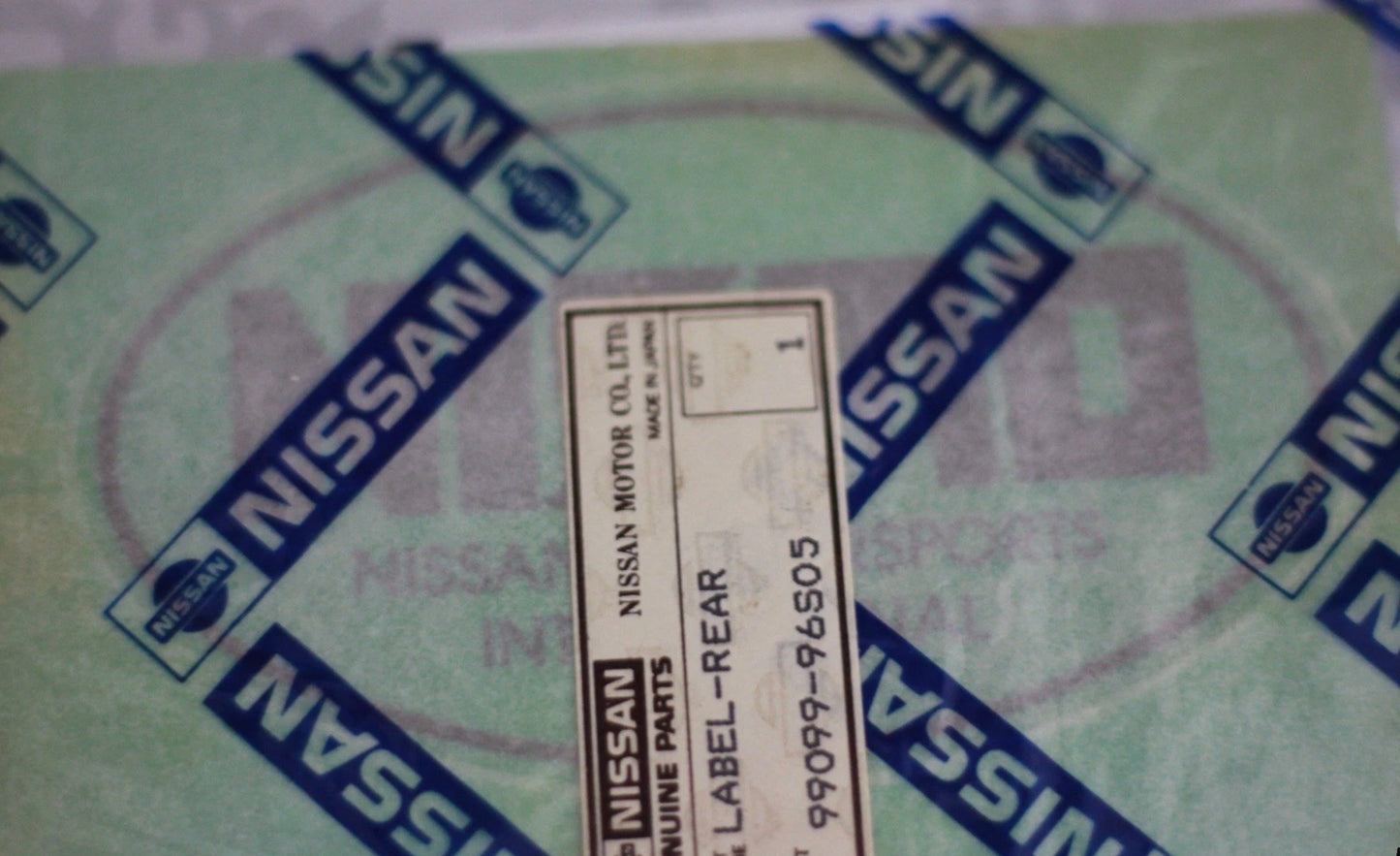 Genuine Nissan New Old Stock Nismo Old Logo Rear Decal Label - BNR32