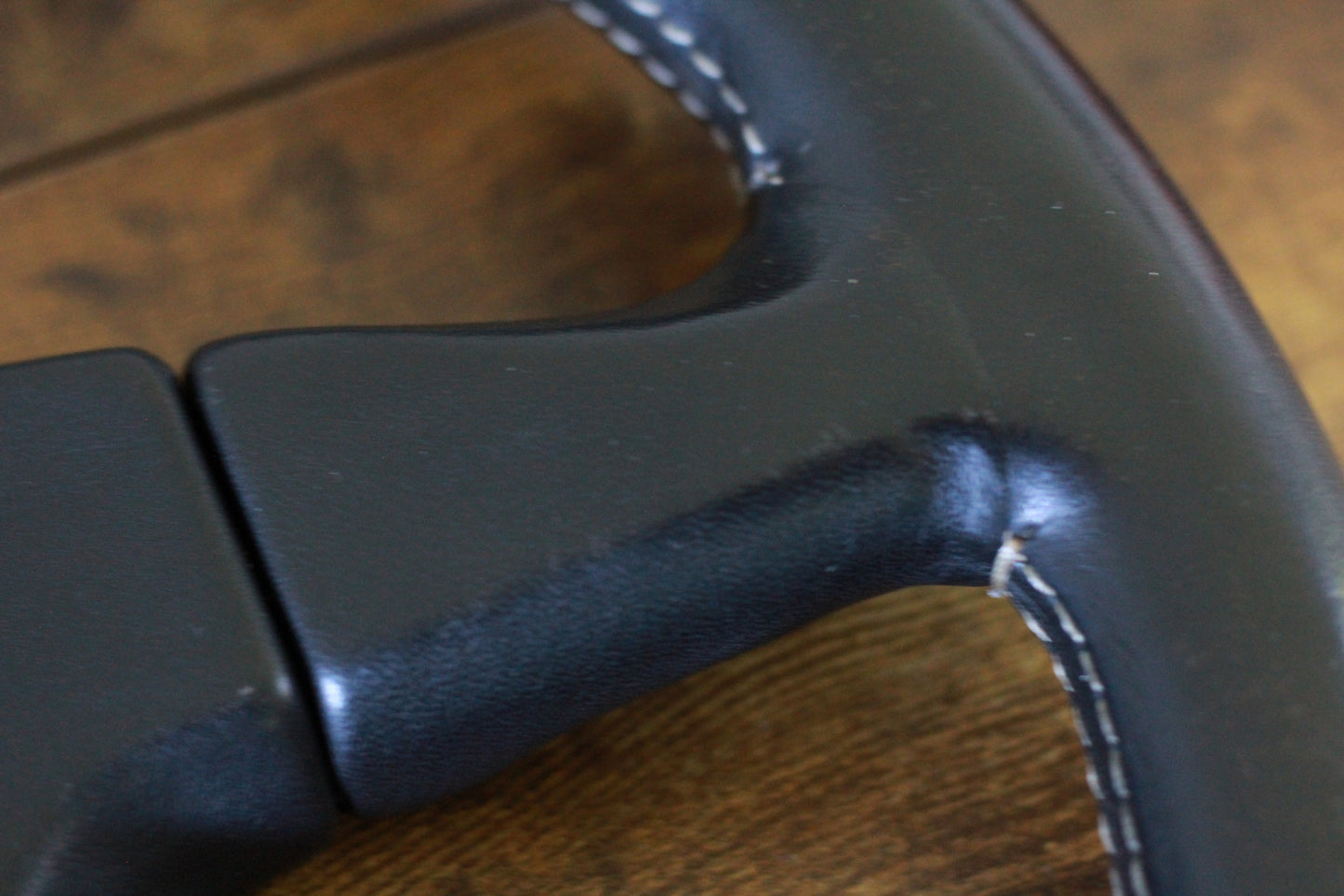 MOMO Cobra 3 Spoke Leather Steering Wheel 360mm - Black