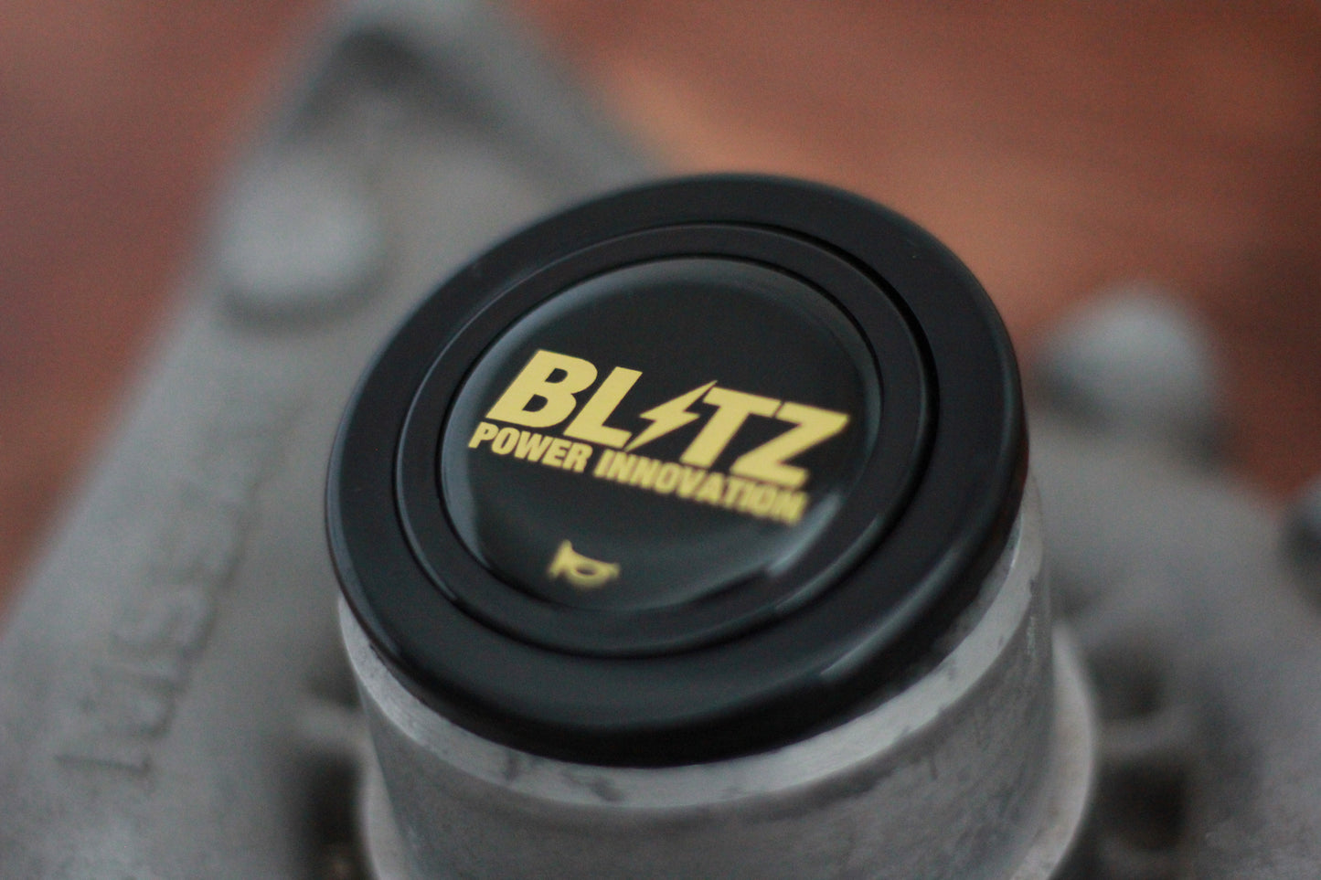 Genuine Vintage Blitz Horn Button - Black / Gold